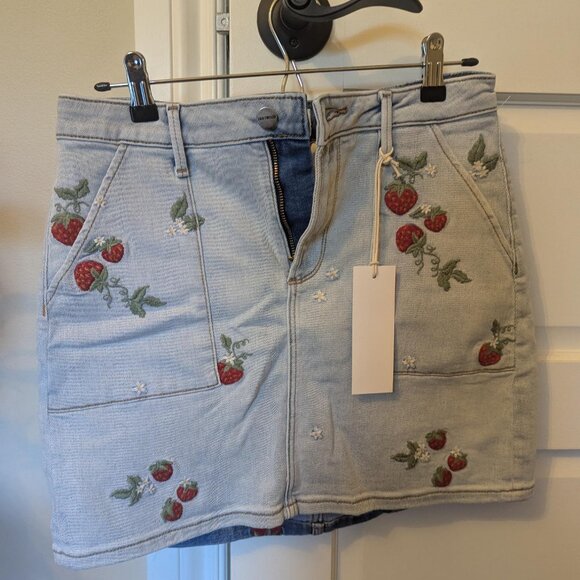 NWT Driftwood Embroidered Mini Skirt size 28 - Picture 4 of 5